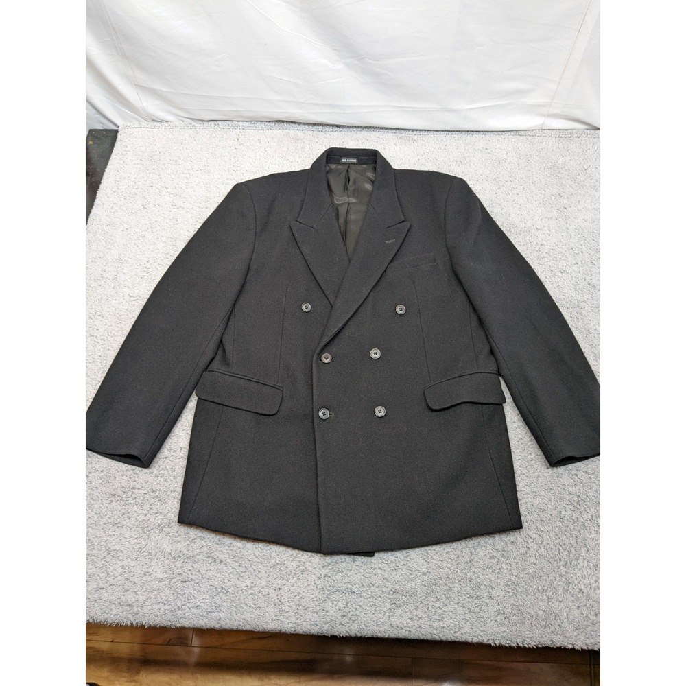 Vintage Giorgio Sant' Angelo 100% Wool Blazer 44R‎ Black Double Breasted Ukraine